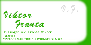 viktor franta business card